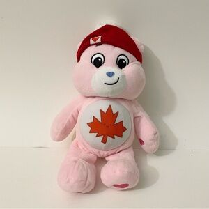Care Bears True North Bear Plush Canadian Exclusive Maple Leaf Pink